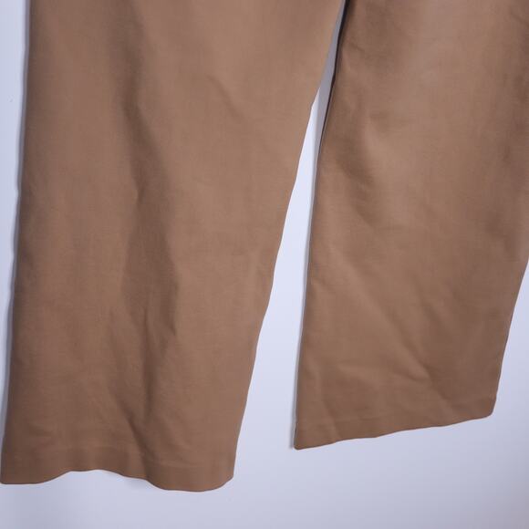 SPANX Perfect Button Ponte Pant Toffee Wide Leg High Rise Pull On Women's S - Picture 6 of 13